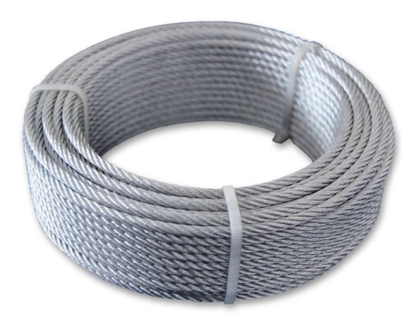 Канат стальной оцинкованный круглопрядный правой свивки В ТК 6,4 мм ГОСТ 2172-80 фото