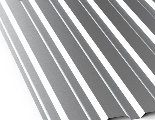 Профнастил стальной стеновой двухсторонний волна гладкий железный блеск МП18 0,5х18х1100х1150 мм ТУ 5285-002-78099614-2008 фото